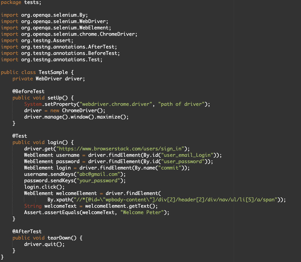 selenium webdriver - Getting null pointer exception when data read